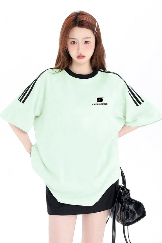 Oversized T-Shirt with Contrast Trim