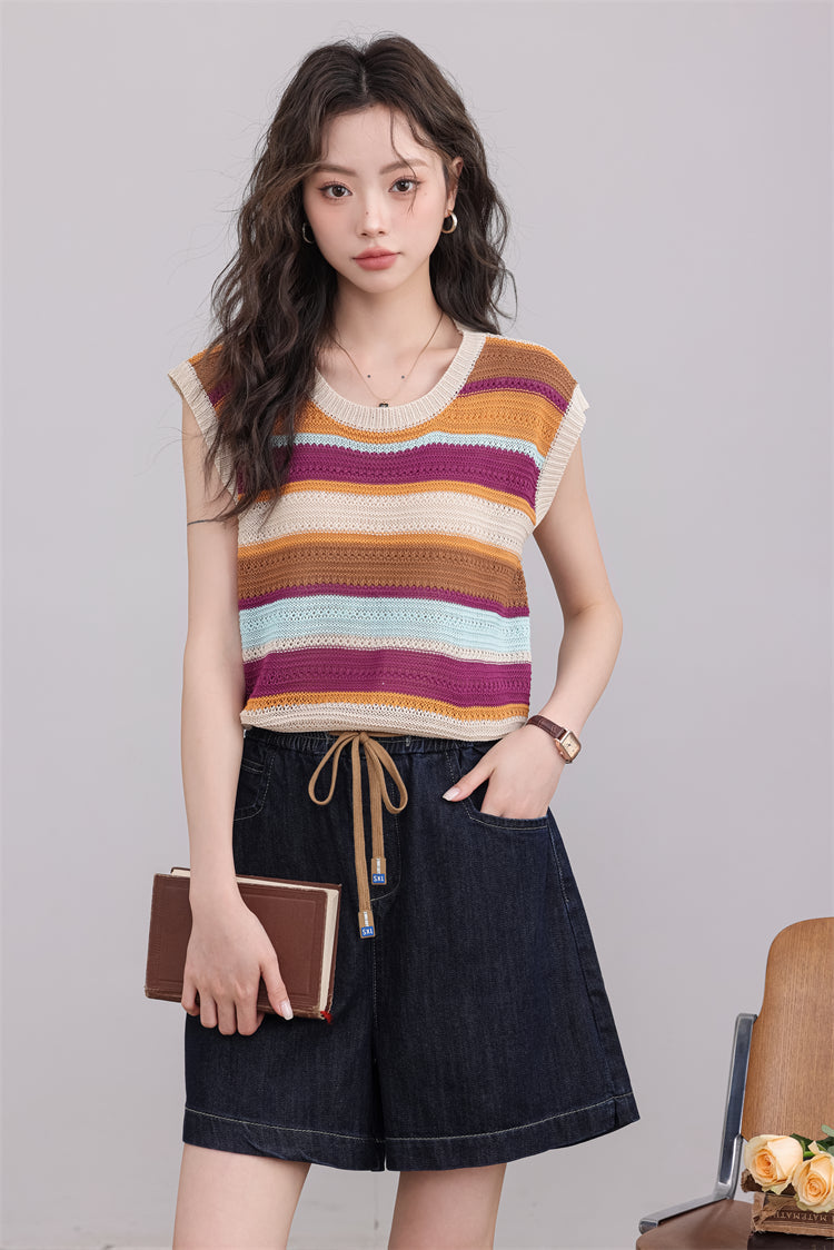 Striped Knit Tank Top