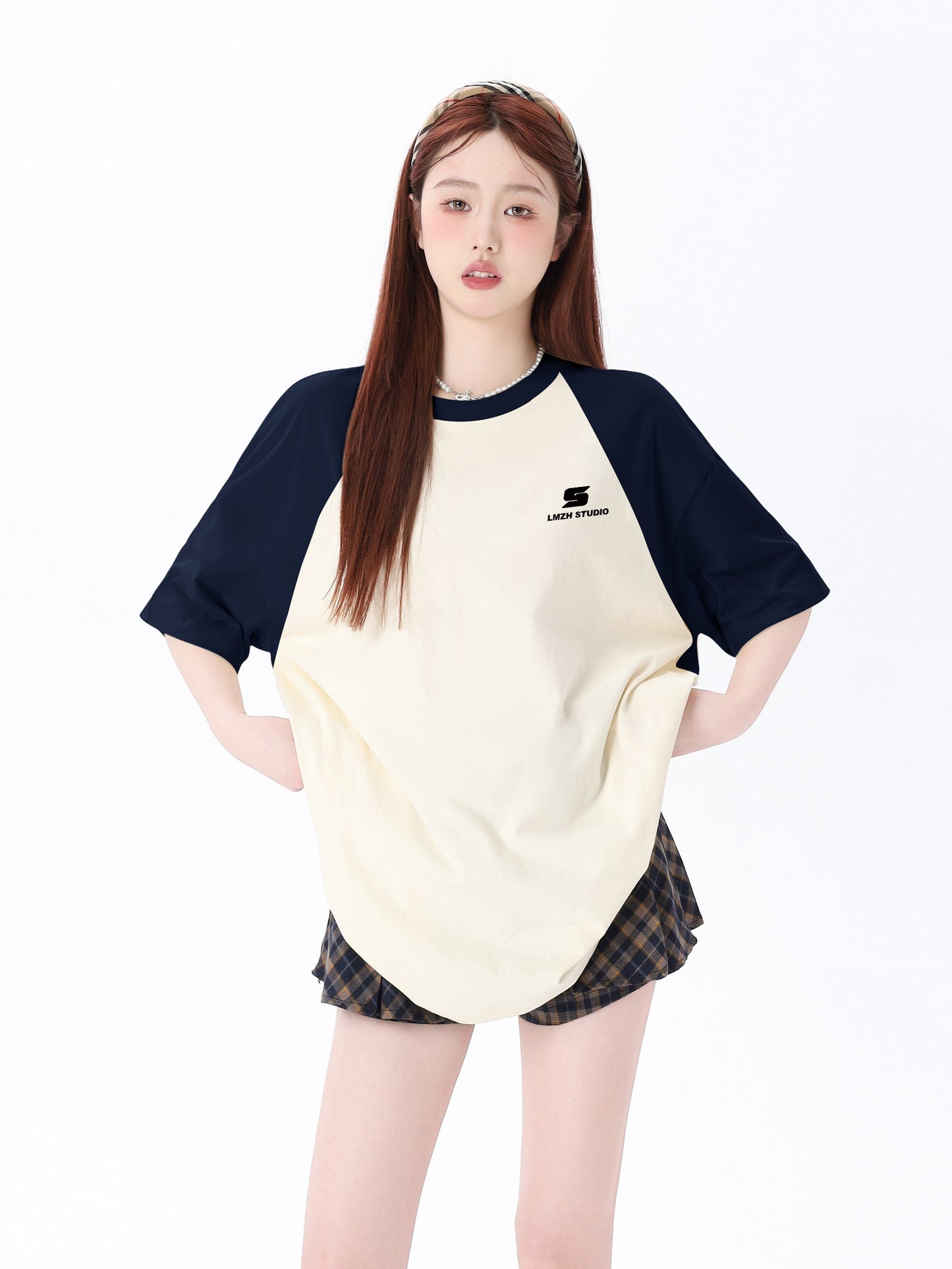 Oversized T-Shirt with Contrast Trim