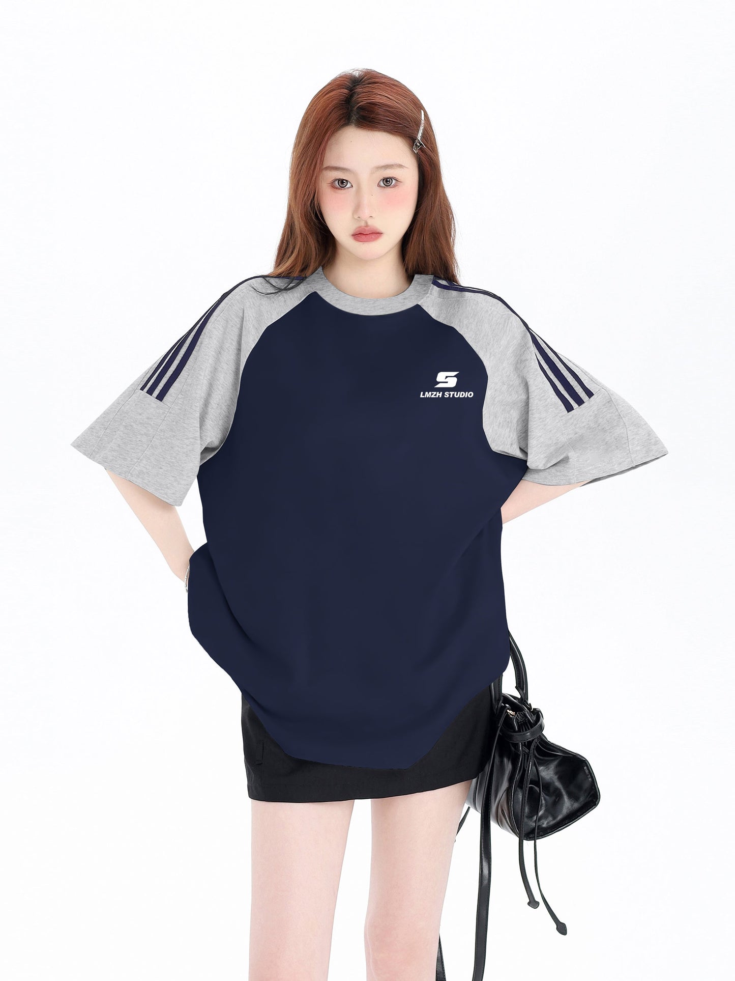 Oversized T-Shirt with Contrast Trim