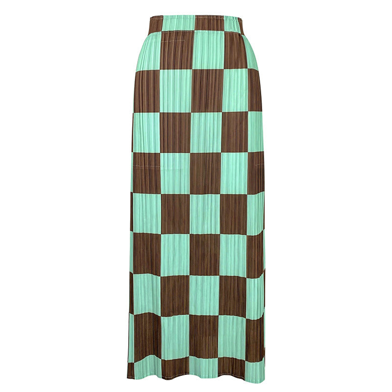 Checkerboard Hip Skirt