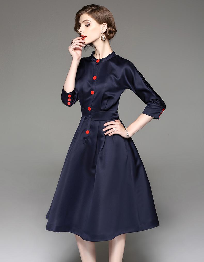 Robe Hepburn bleue