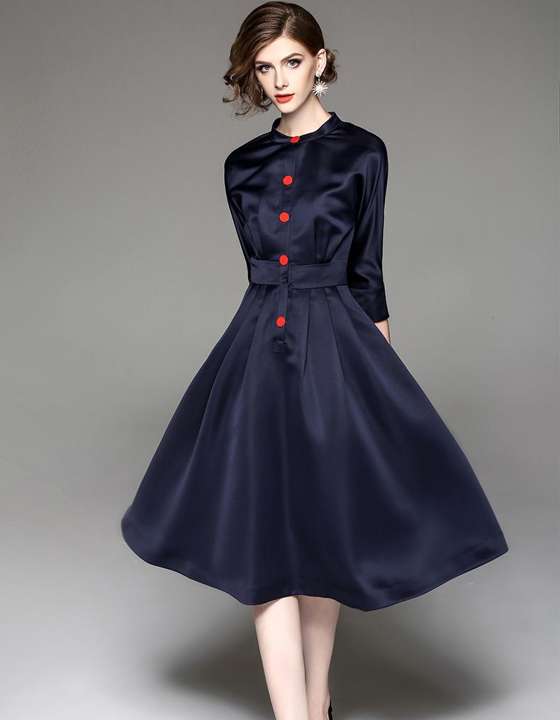 Robe Hepburn bleue