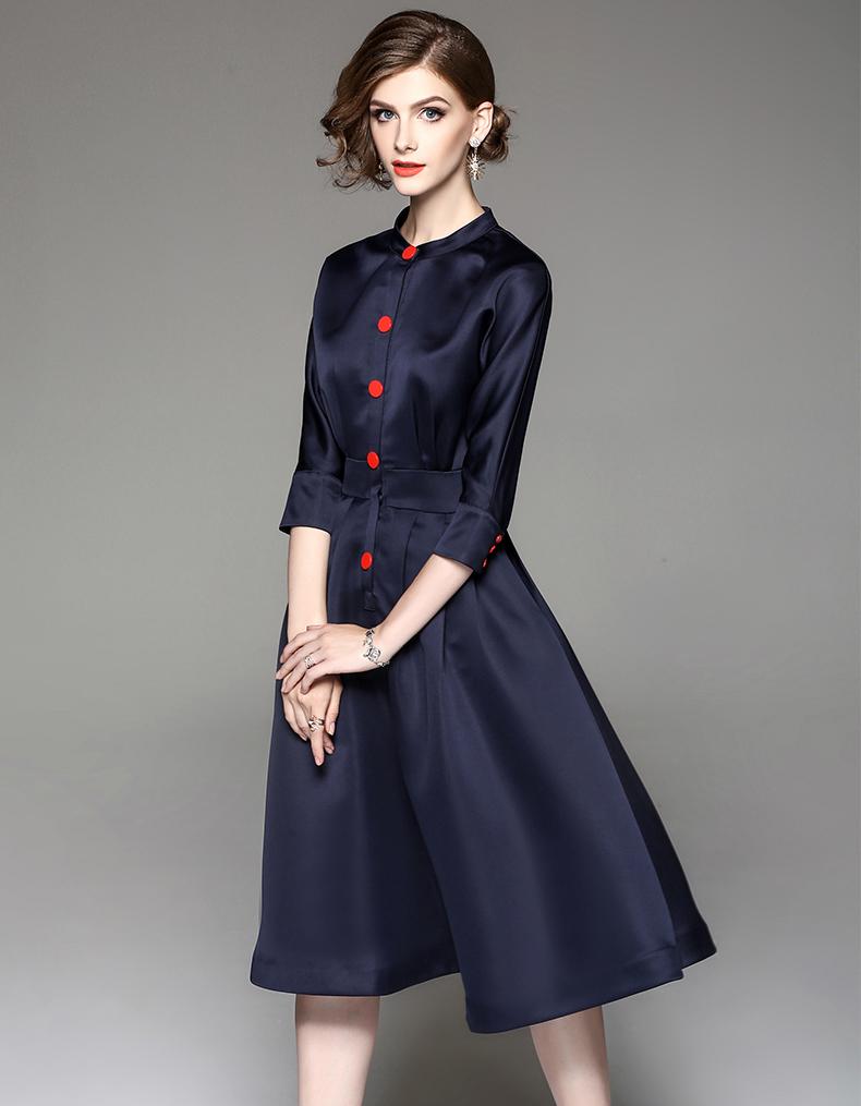 Robe Hepburn bleue