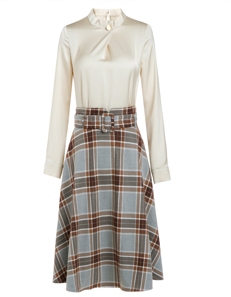 Elegant Check Two-Piece